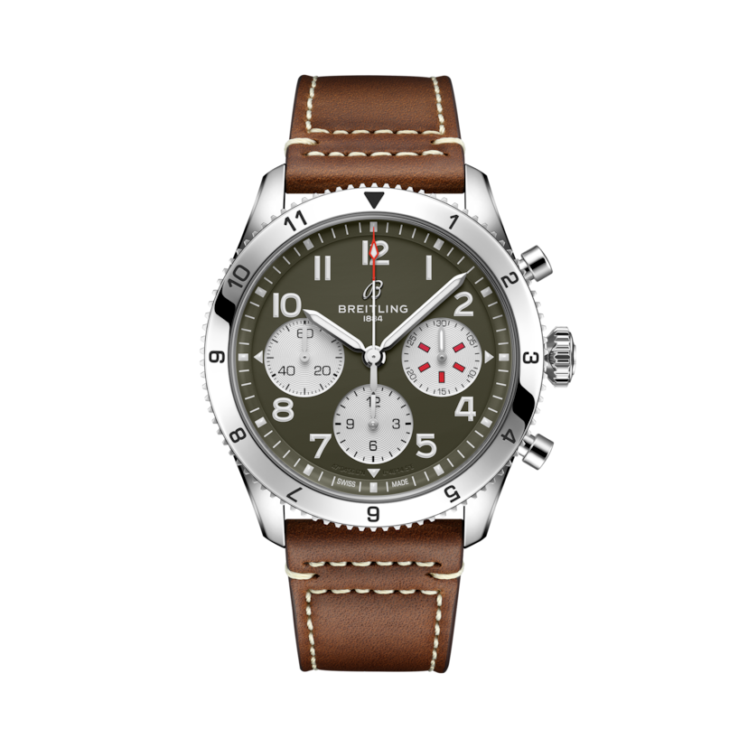 Classic AVI Chronograph 42 Curtiss Warhawk, reference A233802A1L1X1. Link to product details.
