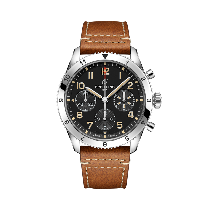 Classic AVI Chronograph 42 P-51 Mustang, reference A233803A1B1X1. Link to product details.