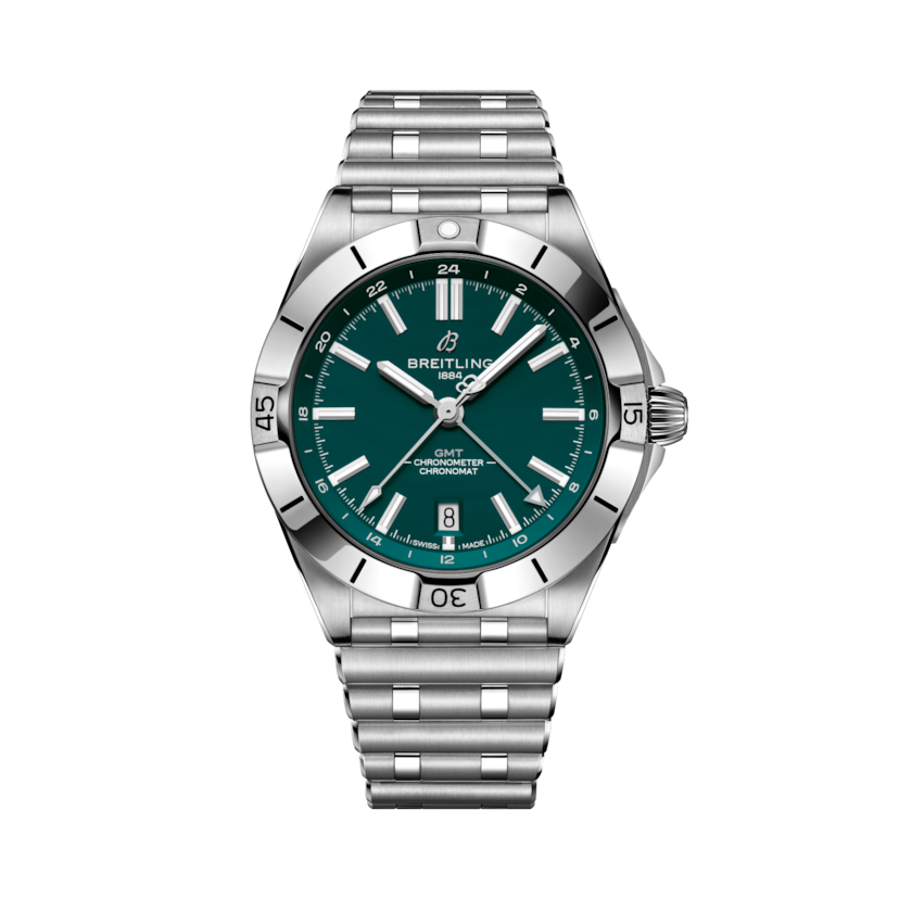 Chronomat Automatic GMT 40 NFL Philadelphia Eagles Edition, reference A32398B51L1A1. Link to product details.