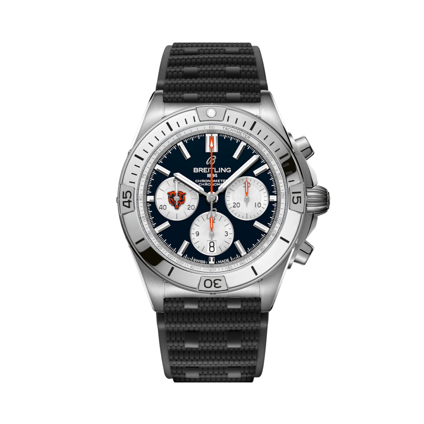 Chronomat B01 42 NFL Chicago Bears Edition, reference AB01342B1C5S1. Link to product details.