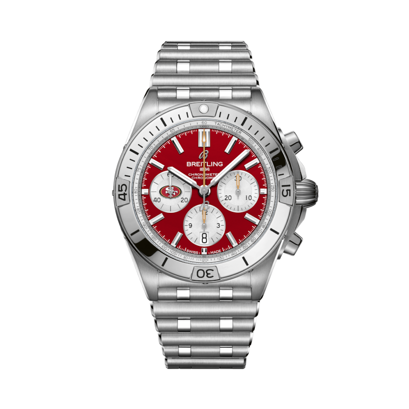 Chronomat B01 42 NFL San Francisco 49ers Edition, reference AB01342B1K1A1. Link to product details.