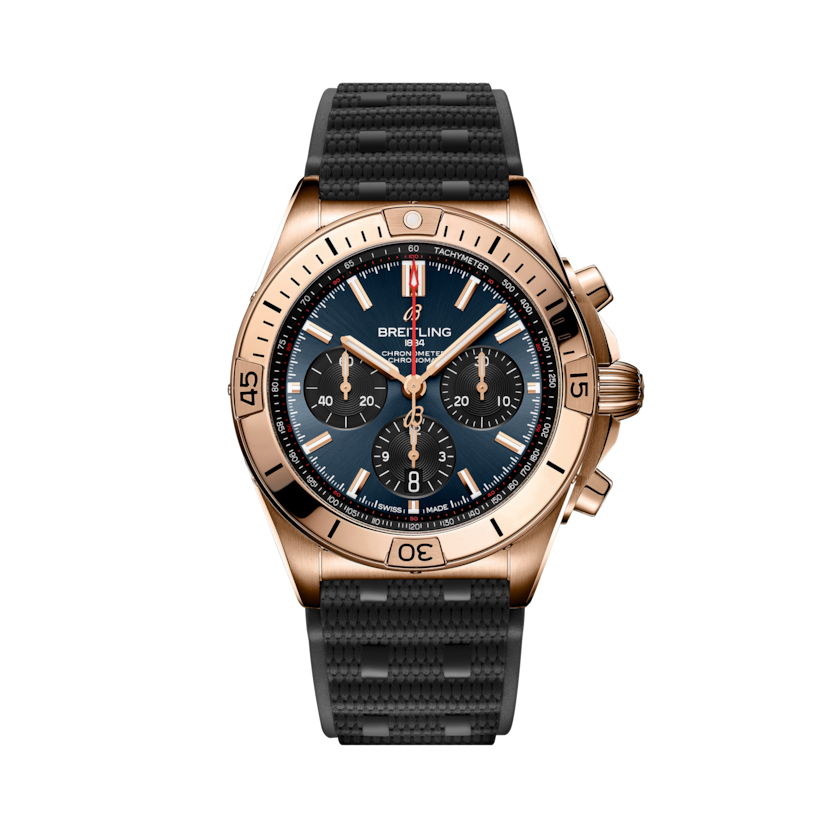 Chronomat B01 42 Super Bowl LVIII, reference RB01343A1C1S1. Link to product details.