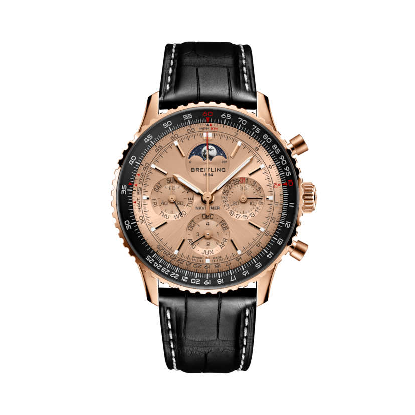 Navitimer B19 Chronograph 43 Perpetual Calendar 140th Anniversary, reference RB19101A1H1P1. Link to product details.