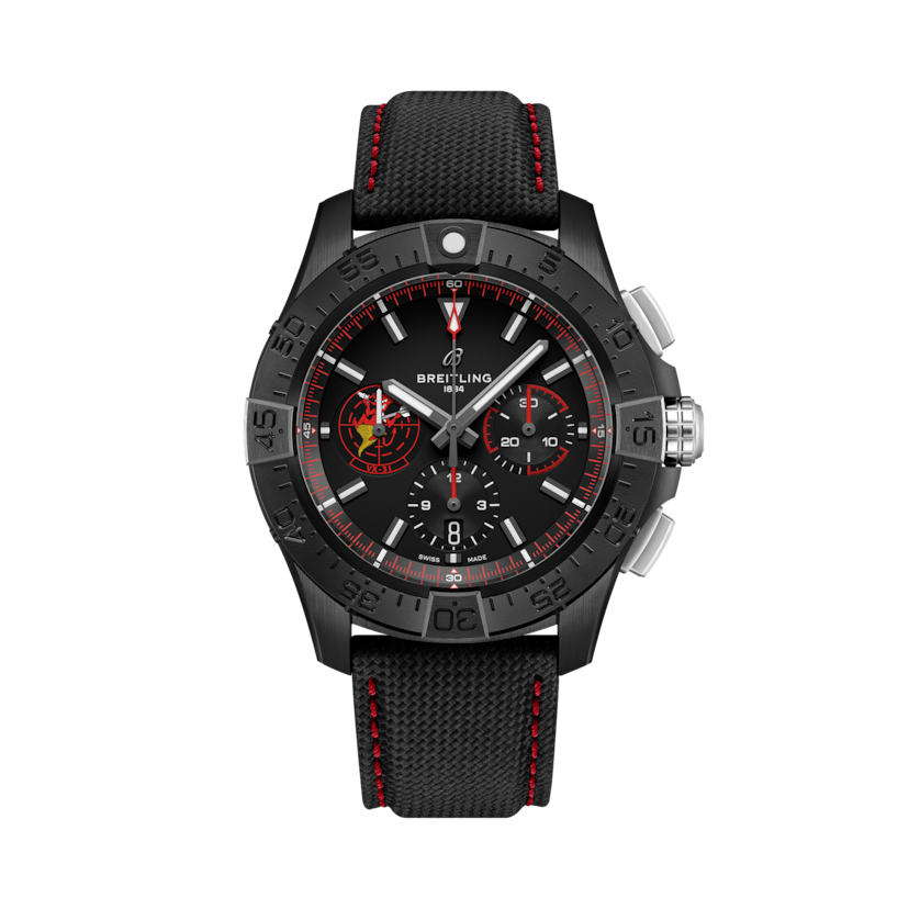 Avenger B01 Chronograph 44 Night Mission Dust Devils, reference SB01473A1B1X1. Link to product details.